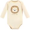 imageHudson Baby Unisex Baby Cotton LongSleeve Bodysuits Brave Lion 5 Pack Preemie