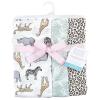 imageHudson Baby Unisex Baby Cotton Muslin Swaddle Blankets Blue Whales 3PackModern Pink Safari 3pack