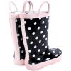 imageHudson Baby UnisexChild Rain BootBlack Dot Pink