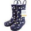 imageHudson Baby UnisexChild Rain BootNavy Ditsy Daisy