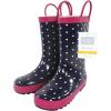 imageHudson Baby UnisexChild Rain BootNavy Dots Pink