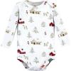 imageHudson Baby babyboys Cotton Longsleeve Bodysuits 3packBoy Holiday Village