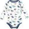 imageHudson Baby babyboys Cotton Longsleeve Bodysuits 3packDino Friends