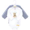 imageHudson Baby babyboys Cotton Longsleeve Bodysuits 3packGentleman Bear