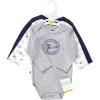 imageHudson Baby babyboys Cotton Longsleeve Bodysuits 3packGray Aviation