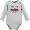 imageHudson Baby babyboys Cotton Longsleeve Bodysuits 3packGray Fire Truck