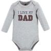 imageHudson Baby babyboys Cotton Longsleeve Bodysuits 3packLove Dad