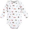 imageHudson Baby babyboys Cotton Longsleeve Bodysuits 5packCamping Animals