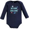 imageHudson Baby babyboys Cotton Longsleeve Bodysuits 5packSpace
