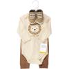 imageHudson Baby babygirls Cotton Bodysuit Pant and Shoe SetBrave Lion