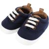 imageHudson Baby babygirls Cotton Bodysuit Pant and Shoe SetBrown Navy Mamas Boy
