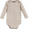 imageHudson Baby babygirls Cotton Longsleeve Bodysuits 3packBlush Rose Leopard
