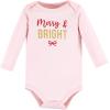 imageHudson Baby babygirls Cotton Longsleeve Bodysuits 3packGirl Christmas Sayings