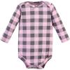 imageHudson Baby babygirls Cotton Longsleeve Bodysuits 3packPink Moose