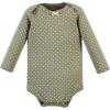 imageHudson Baby babygirls Cotton Longsleeve Bodysuits 3packSage Floral Wreath