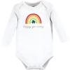 imageHudson Baby babygirls Cotton Longsleeve Bodysuits 3packSt Patricks Rainbow