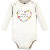 imageHudson Baby babygirls Cotton Longsleeve Bodysuits 5packSoft Painted Floral