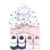 imageHudson Baby babygirls Turban and Socks SetMulti Color Tiny Rose
