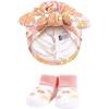 imageHudson Baby babygirls Turban and Socks SetPeace Love and Flowers