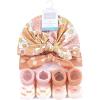 imageHudson Baby babygirls Turban and Socks SetPeace Love and Flowers