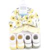 imageHudson Baby babygirls Turban and Socks SetYellow Daisy