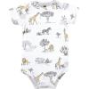 imageHudson Baby unisexbaby Cotton Bodysuits 5packNeutral Safari World