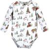 imageHudson Baby unisexbaby Cotton Longsleeve Bodysuits 5packChristmas Forest