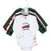 imageHudson Baby unisexbaby Cotton Longsleeve Bodysuits 5packChristmas Tree