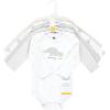 imageHudson Baby unisexbaby Cotton Longsleeve Bodysuits 5packNeutral Elephant
