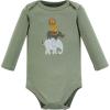 imageHudson Baby unisexbaby Cotton Longsleeve Bodysuits 5packRustic Safari
