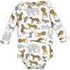 imageHudson Baby unisexbaby Cotton Longsleeve Bodysuits 5packRustic Safari