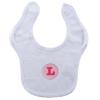 imageHudson Baby Personalized Initial Bib L Girl Pink