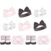 imageHudson Baby babygirls 10pc Headband and Socks SetDamask