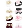 imageHudson Baby babygirls 8pc Headband and Socks SetLace Flower