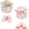 imageHudson Baby babygirls Turban and Socks SetBlush Rose Leopard