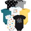 imageHudson Baby unisexbaby Cotton Bodysuits 7packHappy Planets