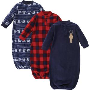 imageHudson Baby Baby Girls Fleece GownsForest Moose
