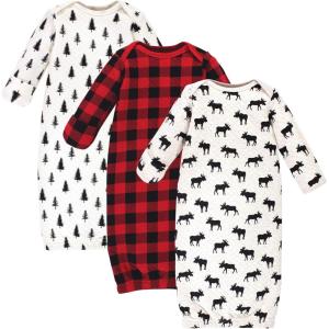 imageHudson Baby Baby Girls Quilted Cotton Gowns 3pkMoose
