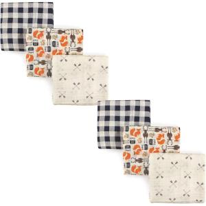 imageHudson Baby Unisex Baby Cotton Muslin Swaddle Blankets Foxes 6Piece 3PackForest 6piece
