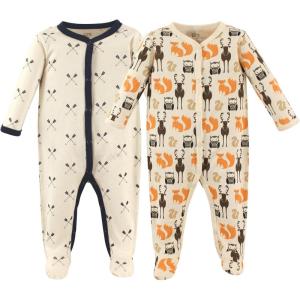 imageHudson Baby Unisex Baby Cotton Sleep and PlayCream Forest