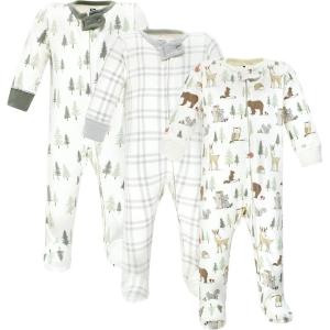 imageHudson Baby Unisex Baby Cotton Sleep and PlayForest Animals