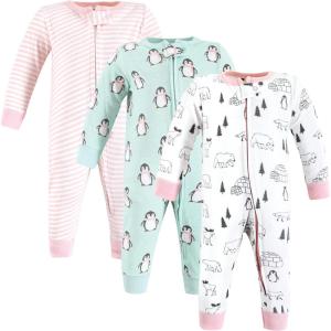 imageHudson Baby Unisex Baby Cotton Sleep and PlayGirl Penguin