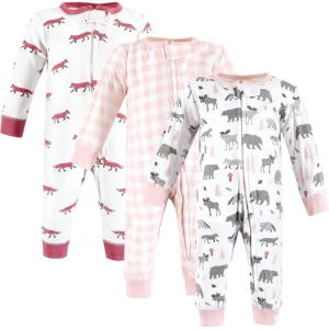 imageHudson Baby Unisex Baby Cotton Sleep and PlayGirl Woodland Animals