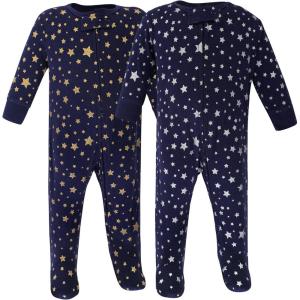 imageHudson Baby Unisex Baby Cotton Sleep and PlayMetallic Stars
