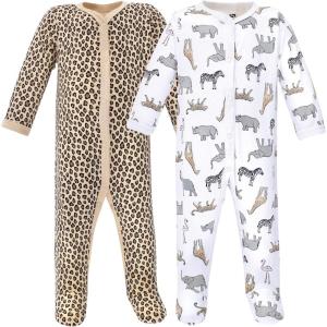 imageHudson Baby Unisex Baby Cotton Sleep and PlayModern Pink Safari