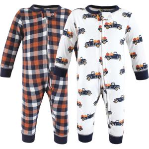 imageHudson Baby Unisex Baby Cotton Sleep and PlayPumpkin Truck