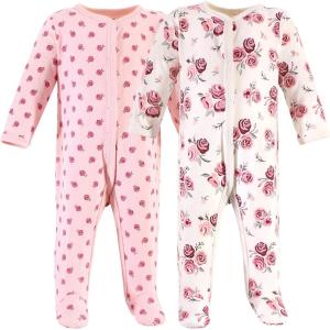 imageHudson Baby Unisex Baby Cotton Sleep and PlayRose