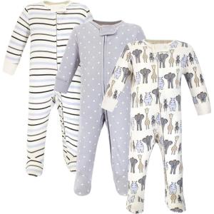 imageHudson Baby Unisex Baby Cotton Sleep and PlayRoyal Safari
