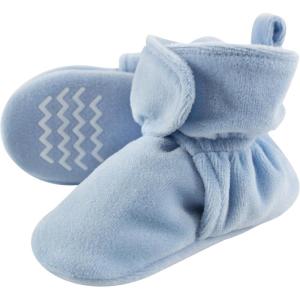 imageHudson Baby Unisex Baby Cozy Velour BootiesLight Blue