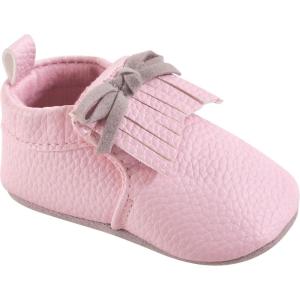 imageHudson Baby Unisex Baby MoccasinsLight Pink Moccasin